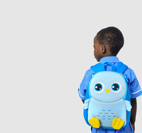 Sac maternelle hibou bleu