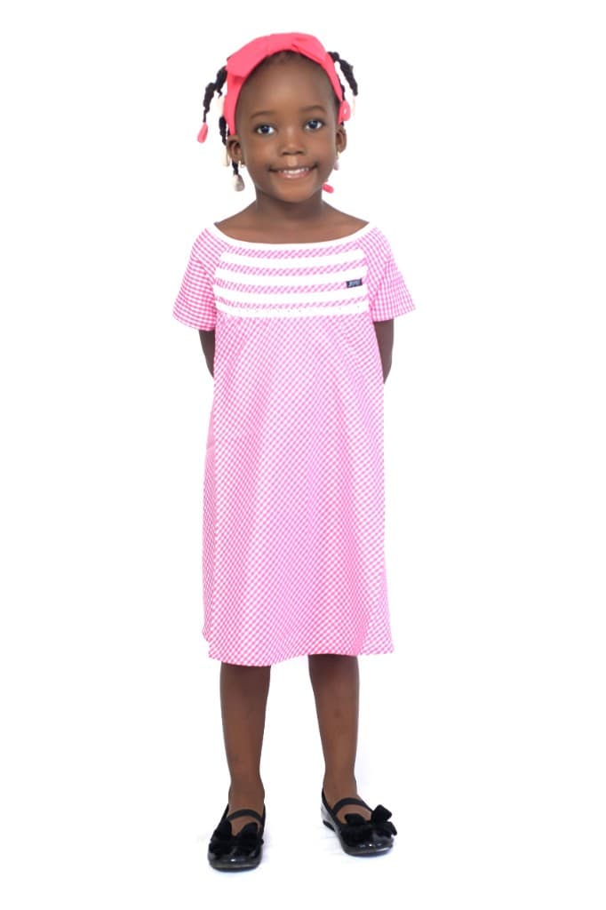 Robe rose fille sans manches