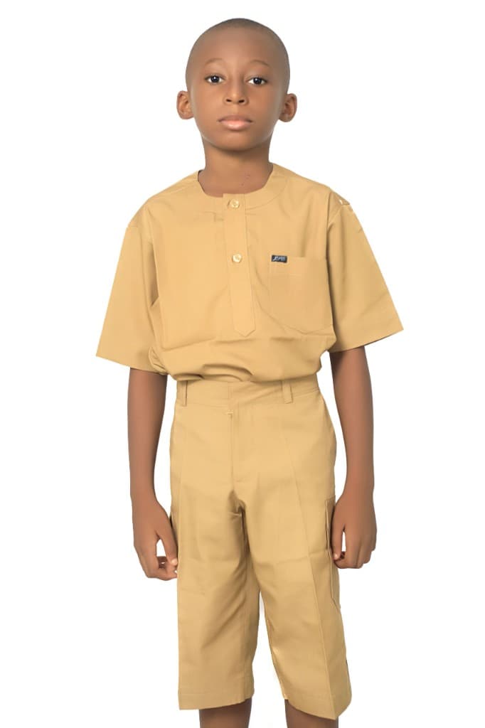 Pantalon cargo beige garcon